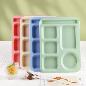 Plato de Control de Porciones con 3 <span class=keywords><strong>Divisiones</strong></span>, Material de Paja de Trigo para Platos de Comida Saludable - Product Image 2