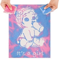 Kit de toile de sable pour révélation du sexe, 4 motifs de dessins animés pour fête prénatale, décoration interactive pour l'annonce du sexe du bébé, souvenir