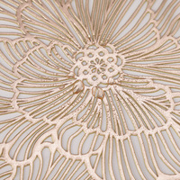 Napperons de table Ychon en forme de fleur avec estampage doré, décoration de Noël, pour mariage, imperméables, résistants à la graisse, design ajouré