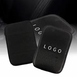 自定义通用碳纤维汽车超纤皮革保护肘支撑中心控制台盒扶手垫垫垫盖