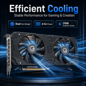 การ์ดจอ RTX 3060 ใหม่ 12GB GDDR6 192Bit พัดลมคู่ รองรับ 4K/8K สำหรับเล่นเกมบนเดสก์ท็อปพีซี-12nm PCIe 4.0 DP/ VRAM GDDR6 ขนาดใหญ่ 12GB - Product Image 4