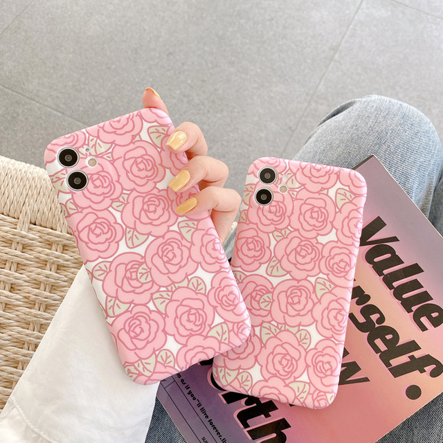 Custom Beautiful Flower Cell Phone Case for iPhone 13 12 11 Pro Max X XR XS Max IP13 IP12 Floral Soft TPU Phone Cover