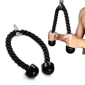 High Level Pull-down Trainer <strong>Triceps</strong> <strong>Extension</strong> Fitness Equipment Accessories Elastic Strap Double <strong>Rope</strong> - Product Image 1