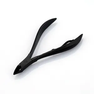 Customised Logo Black Stainless Steel Toenails Nail Clipper Dead Skin Scissors Cuticle Nail Nipper D501