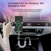 Câble de charge rapide télescopique tressé en spirale 100W pour téléphones Huawei et Apple 17 16 15, Samsung, Xiaomi