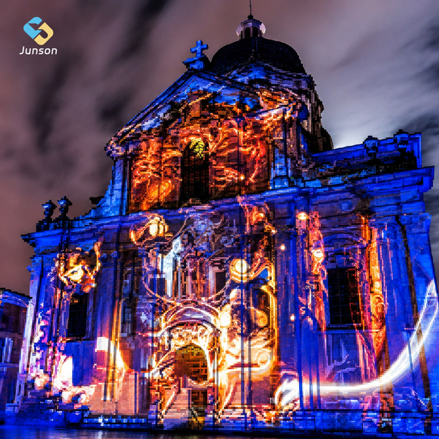 Holographic Building Projection Wall & Projector System, 3D Video Mapping on Buildings
