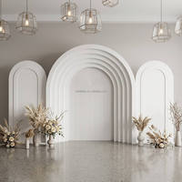 Décorations d'arche en PVC blanc pour fêtes et événements, toile de fond de scène de mariage