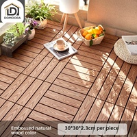 Dalles de terrasse WPC à clipser, gaufrées 3D, pour extérieur, à emboîtement, pour patio, jardin, balcon – Vente chaude