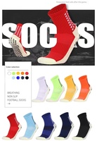 Chaussettes de football longues personnalisées avec logo, respirantes, antidérapantes, pour hommes, hauteur genou, au-dessus du mollet, vente en gros
