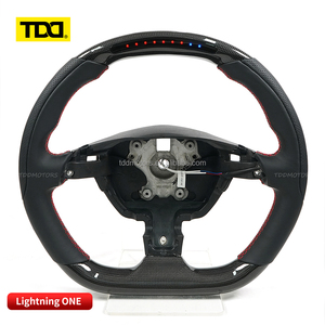 Volante Deportivo TDD LED de Fibra de Carbono para Ferrari F458 488 F12 F, Volante Personalizado de Fibra de Carbono Genuina - Product Image 1