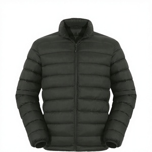 Chaqueta Ligera Casual para Pareja 2026, Delgada, con Cierre Frontal, Cuello Alto, Teñida con Hilo, Color Blanco Sólido, Abrigo Cálido de Invierno, Plegable - Product Image 2