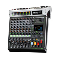 SIVG MK-8 Mixeur professionnel, processeur de mixage audio, 2 groupes, 99 effets DSP, console de mixage DJ 8 canaux pour performance sur scène