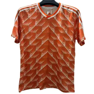 1988荷兰橙色家庭复古足球球衣儿童和成人，1988国家队荷兰家庭足球衫