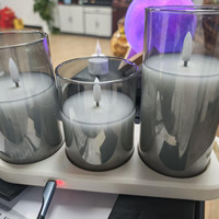 Bougies LED sans flamme personnalisées en gros, à mèches mobiles, sans fil, rechargeables par USB, pour la nuit