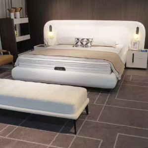 <span class=keywords><strong>Lit</strong></span> de maître moderne de luxe léger avec tête de <span class=keywords><strong>lit</strong></span> extra-large, <span class=keywords><strong>grand</strong></span> format, écran large, <span class=keywords><strong>lit</strong></span> moelleux, style français, à prix abordable - Product Image 1