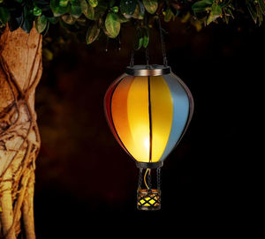 <span class=keywords><strong>Plastic</strong></span> LED Solarlantaarn met windlicht, metalen frame, tuinlantaarn in de vorm van een heteluchtballon, waterdicht, voor buiten, gazon, pad, met stok. - Product Image 5