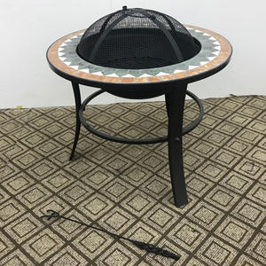 Outdoor Mozaïek Tegel Tafel Vuur Pits Barbecue Bbq Tafel Buiten Achtertuin Tuin Buitenverwarming Staal En Mozaïek Tegel - Product Image 4