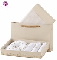 Conception personnalisée, papier kraft A6, vêtements pour bébé, t-shirt, dossiers rigides en carton, inserts, laminage brillant, gaufrage, recyclable