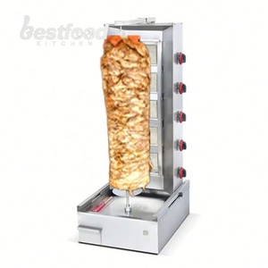 Machine à <span class=keywords><strong>Kebab</strong></span>/Doner/Shawarma à Gaz 5 Brûleurs Moderne de Haute Qualité, en Acier Inoxydable Durable, Alimentation Électrique, Vente Chaude - Product Image 2
