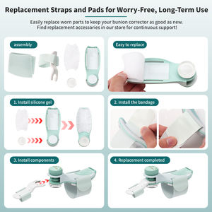 समायोज्य महिलाओं के बीयूनियन सुधारकर्ता 1 पीसी बड़े स्ट्रैप पैर की अंगुली और 3 एंगल्ड प्लेटों के साथ बड़े पैर को सही करते हैं - Product Image 6