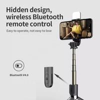Trépied pour téléphone portable extensible L03s, avec télécommande sans fil, perche de Selfie avec lumière LED, 3 en 1, nouveauté