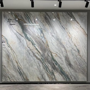 Piedra Sinterizada con Textura de Mármol de Lujo Ligero, 800*2600*9mm, Acabado Brillante, Panel de Fondo Pandora, Losa de Piedra Personalizada - Product Image 4