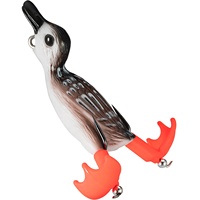 Señuelos de pesca de superficie para patos con patas giratorias, cebo duro flotante para pesca de lubina