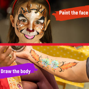 Pinceaux professionnels 6 pièces, manche en bois vert et noir, poils en nylon Taklon blanc, pour <span class=keywords><strong>peinture</strong></span> artistique - Product Image 6