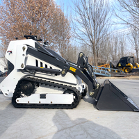 Hemat Bahan Bakar, Tahan Lama untuk T800 Mini Skid Steer Loader Crawler Loader Mesin Bensin Trek Lebar Penggerak Hidrolik Penuh
