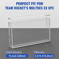 Étui de protection en acrylique pour cartes à collectionner UPC Team Rocket's Moltres EX, étui en acrylique 5+8mm magnétique avec couvercles magnétiques