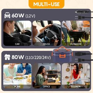 1.8L riscaldamento elettrico pranzo calda in acciaio inox cibo riscaldatore per il lavoro camion casa stile moderno per i pranzi domestici sul posto di lavoro - Product Image 4