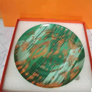 Juego de platos de porcelana china de hueso de 10 pulgadas al por mayor con técnica de esmalte de color y patrón de plantas para uso en la cocina - Product Image 5