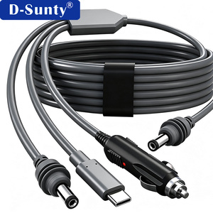 สายไฟ DC 3 in 1 สำหรับ Starlink Mini 100W+ USB C 12-24V หัวเสียบที่จุดบุหรี่ สายไฟ DC ตัวผู้ สำหรับ Starlink Mini Plug - Product Image 1