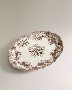 Platos profundos de loza Floral de 35cm, <span class=keywords><strong>vajilla</strong></span> de cerámica, juegos de platos, <span class=keywords><strong>vajilla</strong></span>, plato de cerámica profundo para restaurante en casa - Product Image 3