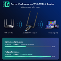 Adaptador Wifi EDUP AX1672 3000Mbps Wifi 6 6E Tri-band de Alta Potencia, Tarjeta de Red Inalámbrica LAN