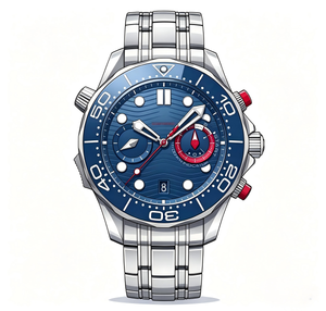 Montre de créateur <span class=keywords><strong>Sea</strong></span> Professional en acier inoxydable pour homme, Speed <span class=keywords><strong>Master</strong></span>, toutes les fonctions du cadran fonctionnent, montre à quartz, chronomètre - Product Image 3