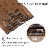 Fasimei Prix de gros abordable Extensions de cheveux à clips avec cuticules alignées, 100% cheveux humains