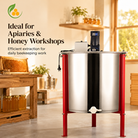 Extracteur de miel électrique à 8 cadres, centrifugeuse à miel verticale en acier inoxydable, équipement d'apiculture, séparateur de miel