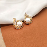 Bijoux Tendance 2026 : Boucles d'Oreilles Perle Mode, Clips d'Oreilles, Boucles d'Oreilles CZ Sans Perçage, Accessoires Plaqué Or 18K pour Femme