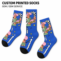 Chaussettes personnalisées OEM pour adultes, en polyester/nylon/coton/bambou/laine, résistantes aux déchirures, séchage rapide, sans couture, impression 360°, chaussettes ras du cou