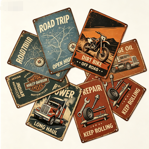 Letreros Metálicos para Garaje 20*30cm, Auténticos Letreros <span class=keywords><strong>de</strong></span> Pared <span class=keywords><strong>de</strong></span> Coches, Letrero Metálico Vintage Original, Arte Metálico <span class=keywords><strong>de</strong></span> Pared al Mejor Precio - Product Image 1