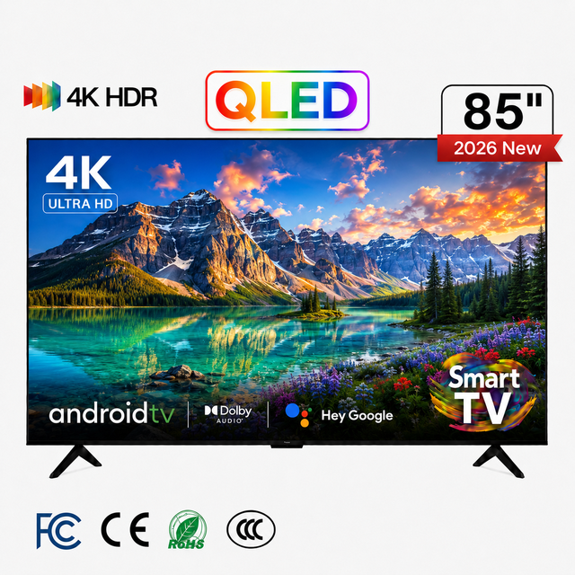 Wholesale 85 100 Inch 4K QLED Android Smart TV Factory Supplier for Importers Distributors and Commercial Project Supply