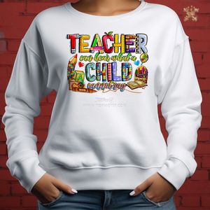 L'insegnante può sentire ciò che un bambino non può dire autismo Puzzle pezzo di trasferimento DTF stampa ferro su adesivo sacchetti indumento abbigliamento - Product Image 5