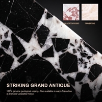 Plateau à 2 niveaux en marbre noir Calacatta 100 % authentique, 2,1 kg, support lourd pour parfums, organisateur de vanité Grand Antique, décoration masculine
