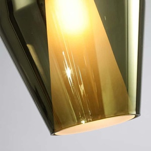 Современная стеклянная Подвесная лампа геометрической формы светодиодная Подвесная лампа цветная стеклянная люстра для столовой гостиной кухни - Product Image 3