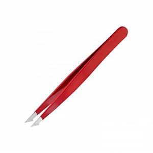 Juego de pinzas para cejas de acero inoxidable de alta calidad profesional punta inclinada recubierta de Color negro para cejas - Product Image 2