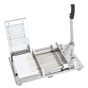 Machine manuelle à brochettes de viande en acier inoxydable, pour la préparation de brochettes de kebab et de shashlik pour cuisines commerciales - Product Image 2