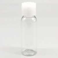 Flacon souple transparent en PET de 30 ml (1 oz) avec bouchon à clapet pour emballage cosmétique, lavage des mains, hydratant