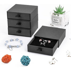 Eko dostu karton kolye yüzük küpe çekmece takı hediye saklama kutusu ile yumuşak köpük ek hazır gemi - Product Image 2