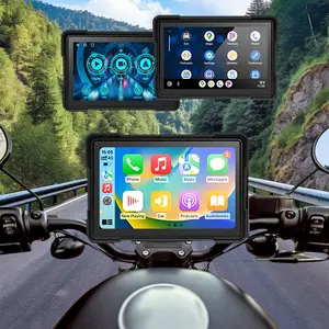 SUNWAYI Custom 5 Inch Motorcycle Portable Navigator Smart Mavigation Display GPS Screen With Wireless Android Auto Camera